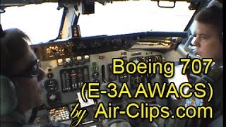 GREATEST SOUND IN THE WORLD Boeing 707 NATO E3A AWACS takeoff from cockpit by AirClips [upl. by Arondel]