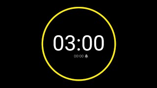 3 Minute Countdown Timer with Alarm  iPhone Timer Style [upl. by Selrac622]