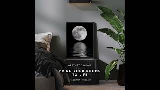 Full Moon Reflection  Landscape Wall Art [upl. by Yelda546]