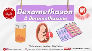 Dexamethason amp Betamethasone Maternity and Newborn Medications Video Nclex Quick tips [upl. by Aikemit895]