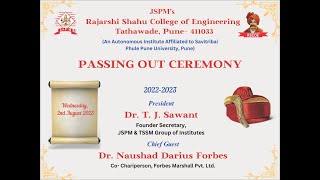 JSPMs Rajarshi Shahu College of Engineering Pune Passing Out Ceremony  2023 [upl. by Guenevere]