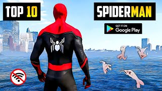 Top 10 Amazing Spiderman Games For Android In 2023  High Graphics OnlineOffline [upl. by Jobie]