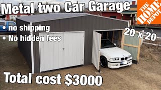 How to build a 20x20 Garage for 3000 in 5 days from Home Depot materials [upl. by Mendel]