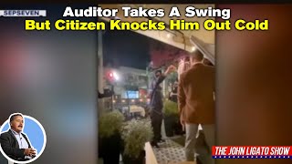 Auditor Takes A Swing But Citizen Knocks Him Out Cold [upl. by Thynne]