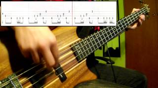 Rage Against The Machine  Killing In The Name Bass Cover Play Along Tabs In Video [upl. by Rangel]