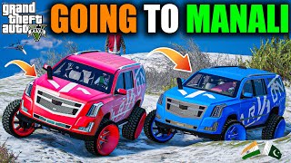 GTA 5  GOING TO MANALI IN SNOW FALL WITH FORTUNER AND JIMMY AND MICHAEL OMG [upl. by Erdnuaed]