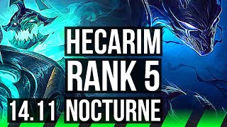 HECARIM vs NOCTURNE JGL  Rank 1 Heca Rank 5 1100 games 924  KR Challenger  1411 [upl. by Sulihpoeht]