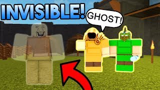 I HAUNTED THEIR BASE IN ROBLOX BOOGA BOOGA INVISIBILITY TROLLING [upl. by Nyraa]