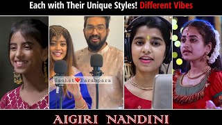 Aigiri Nandini Mashup  Anukriti x Sachet Parampara x Maithili Thakur x Sooryagayathri [upl. by Notfa]