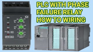 How to PLC with Phase Failure Relay Wiring Connection in tamil [upl. by Mozelle781]