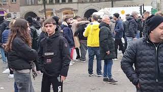 Maccabi Tel Aviv fans in Amsterdam today 07112024 part 1 [upl. by Aneert]