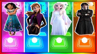 Encanto vs Anna Vs Elsa Vs Wednesday Addams Tiles Hop Coffin dance song [upl. by Torbert975]