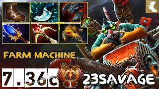 Afterburner Gyrocopter Carry  Farm Machine  23savage  736c  Immortal Dota 2 Pro Plays [upl. by Aihsined]