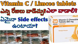 Vitamin C Limcee Tablet uses and side effectsHow to useHowmany days to use Dr SudhakarBandariMD [upl. by Ainavi]