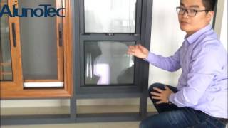 AlunoTec Aluminum Vertical Sliding Window America Sash window Hung window [upl. by Adamec]