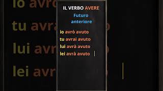 IL VERBO AVERE  FUTURO ANTERIORE [upl. by Sihonn533]