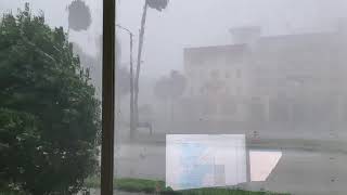 Thunderstorm crosses DeLand downing trees and power lines [upl. by Onailime]