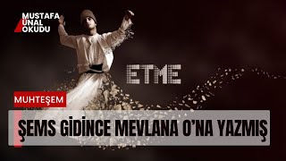 ETME  Şems’in gidişinden sonra Hz Mevlana’nın dilinden dökülen sözler [upl. by Downe]