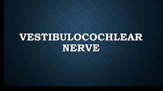 How to Pronounce Vestibulocochlear Nerve [upl. by Haek]