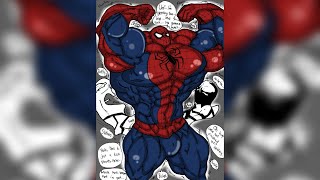 Spideys symbiotic bulk  Muscle growth comic [upl. by Meijer]