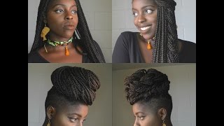 UNDERCUT Styling Box Braids [upl. by Nogem642]