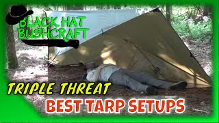 My Top 3 Tarp Shelters Best Setups for Tarp Camping [upl. by Atiz]