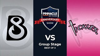 Tickles vs B8  FORCE vs DENDI  Pinnacle 25 Year Anniversary Show Dota 2 [upl. by Yanat423]