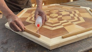 Detailed Handmade Wooden Wall Clock Design Ideas  Awesome Super Large Clock Making Project [upl. by Alleul]