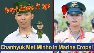 What did Minho say to Chanhyuk when their First Met in Millitary😮 [upl. by Aseena]