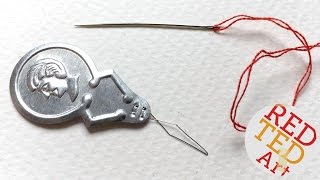 How to use a needle threader Craft Basics [upl. by Yuu]