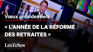 « 2023 sera l’année de la réforme des retraites » affirme Emmanuel Macron dans ses voeux [upl. by Yelnahs]