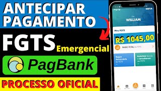 Como ANTECIPAR o SAQUE do FGTS Emergencial 2020  OFICIAL pagbank [upl. by Lief]