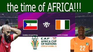 ⚽ Equatorial Guinea vs Ivory Coast ⚽  CAF AFCon cup 21012024 [upl. by Aicirtam]