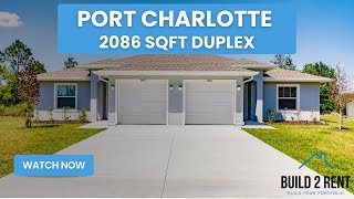 Build 2 Rent 2086 SQFT Port Charlotte Duplex  4 Bed 4 Bath  Video Tour Build2Rentcom [upl. by Cardon]