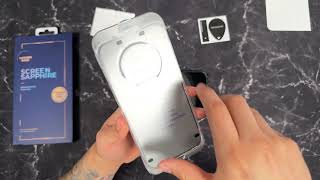 How To Install The Strongest Sapphire Screen Protector for iPhone 14 Pro Max  Sapphireman [upl. by Eldnek]