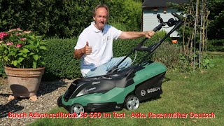 Bosch AdvancedRotak 36660 im Test  AkkuRasenmÃ¤her Deutsch [upl. by Hyland]