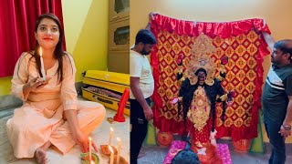 Amader barite Maa Kali elo 🤩 Bhootchoturdoshi and Kali pujo preparation begins bengalivlog [upl. by Carine]