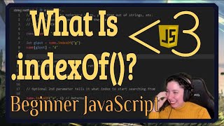 What is the indexOf String Method  JavaScript in LESSTHAN 3  JavaScript Beginner Series [upl. by Nellda756]