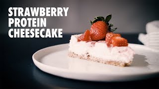 Gymgrossisten Kitchen  Strawberry Protein Cheesecake [upl. by Llertnor741]