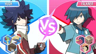 Hugh vs Falkner  Pokemon Battle Exhibition Match [upl. by Kcirre434]