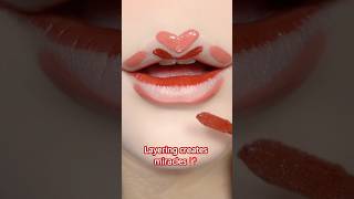 💋3D layering lips makeup 💄 😍 foryou makeup lipgloss tutorial shorts howto lips [upl. by Asimaj405]