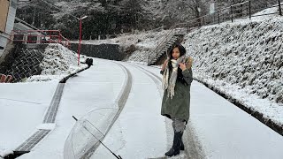 Helpless umbrella under March snowfall back from workplace with my NorthIndian houserent partner [upl. by Morris]