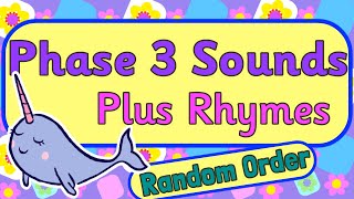 Phonics  PHASE 3 Sounds in RANDOM ORDER Plus Rhymes 😊  Miss Ellis 💜 phase3phonics [upl. by Mcnalley163]