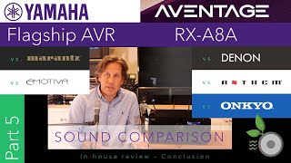 Yamaha Aventage RXA8A  Part 5  Conclusion vs Marantz Denon Anthem Onkyo Emotiva [upl. by Mervin680]