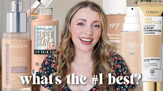 Ranking 5 Drugstore Foundations  Showing Them on my Face [upl. by Lewie]