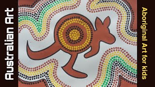 Australian Aboriginal Art  Dot painting  Australian Art Painting for kids gyaneshwariarts [upl. by Orvah]