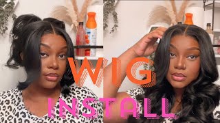 Wig install review Sensationnel Butta Lace unit 20 HD synthetic wig Color 1 [upl. by Odinevneib]