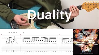 Slipknot  Duality guitar cover with tabs amp chords [upl. by Nnaira]