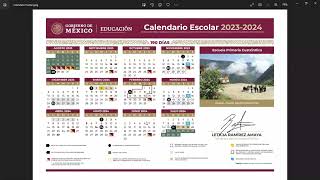 Calendario Escolar 2023 2024 SEP [upl. by Arammahs]