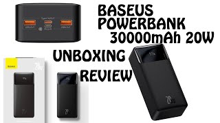 Top Baseus Power bank 30000mAh 20W Unboxing Review  Charge Small and Large Devices [upl. by Thadeus]